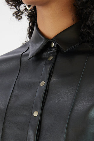 Pin-Tuck Shirt - Black